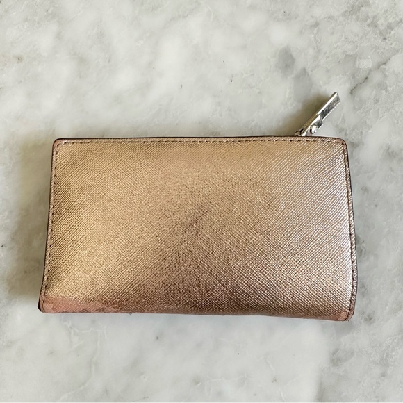 Kate Spade Spencer Metallic Small Slim Bifold Wallet - Picture 2 of 6